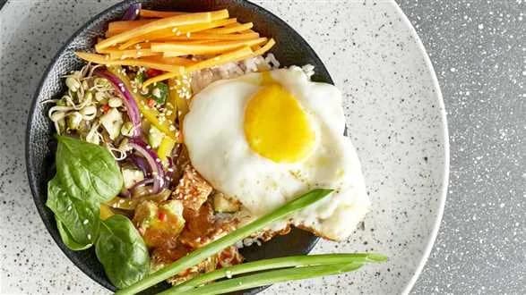 Wegetariański bibimbap