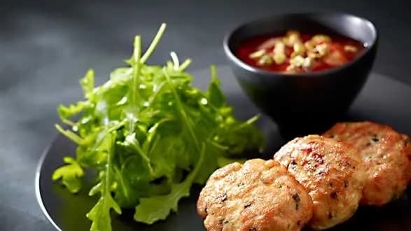 Placuszki z kurczaka i szynki