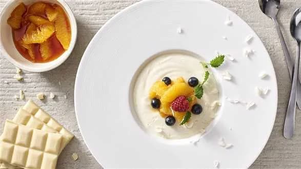 Panna cotta z karmelizowanymi pomarańczami